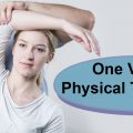 One visit physical therapy. PT specialists helping a lady with her shoulder.
